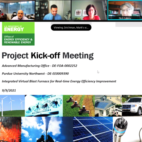 Project kick off screen shot is pictured.