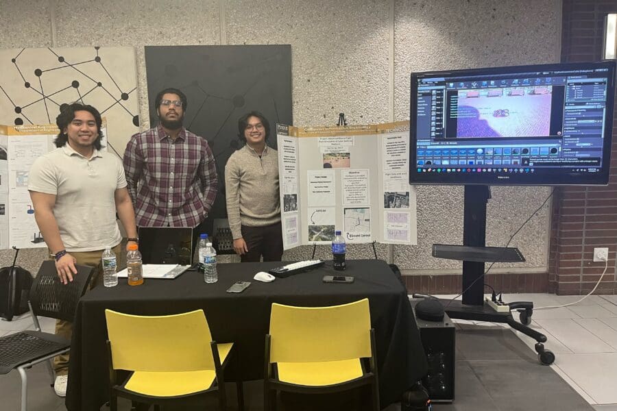 College of Technology students presented capstone projects and research in the main concourse of the Student Union & Library Building.