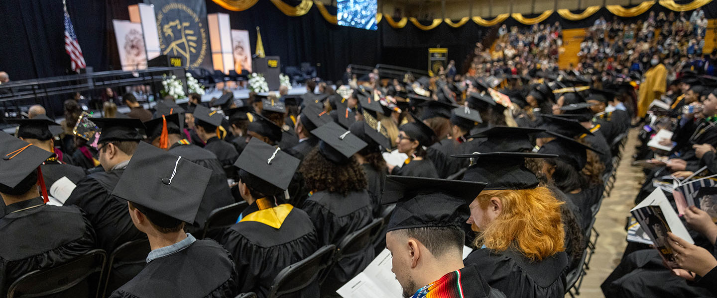 PNW graduates gathered at commencement.