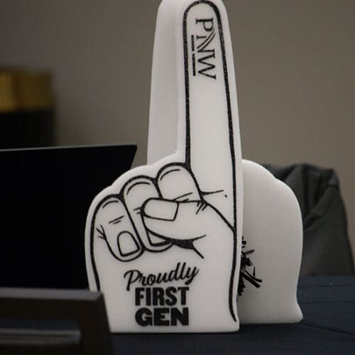 Proudly First Gen foam finger