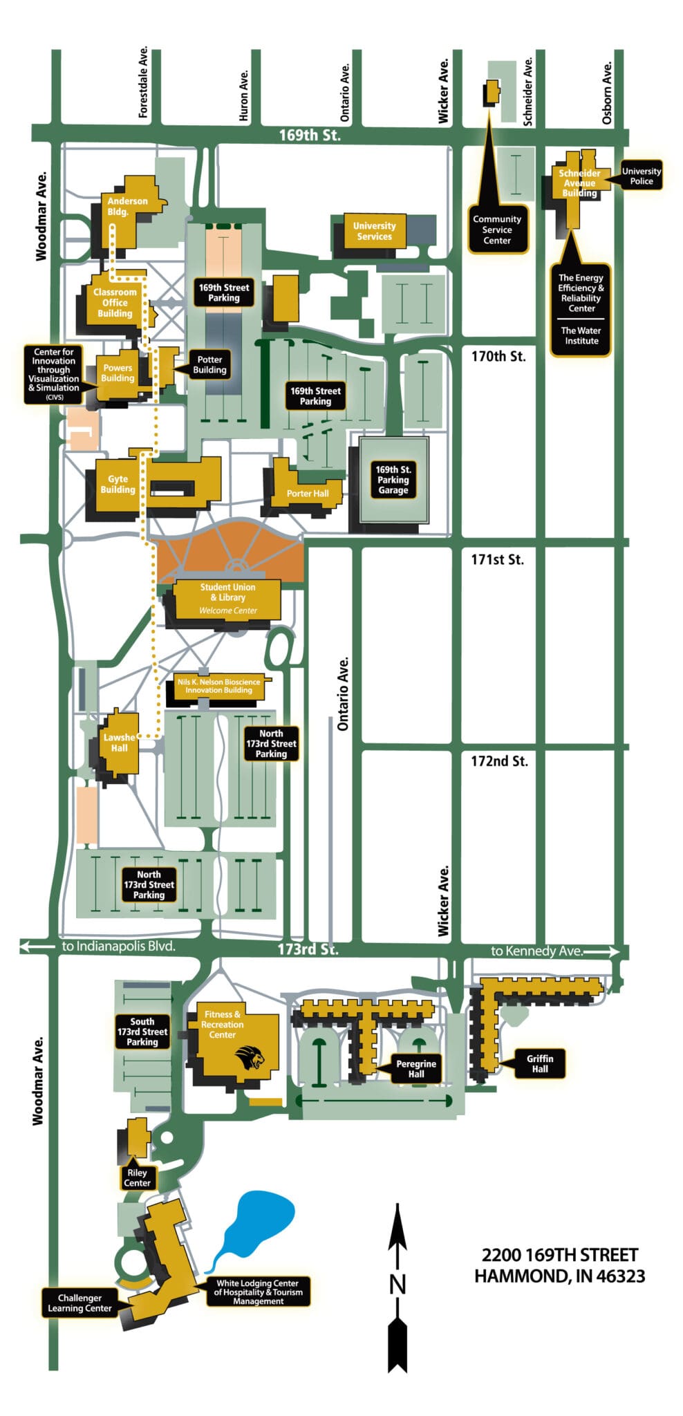 Hammond Campus Map - Getting to PNW - Purdue University Northwest