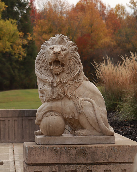 a lion statue on the Westville Campus