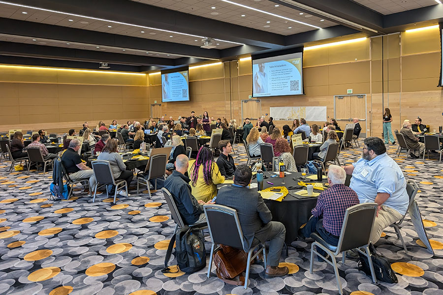 Participants in a strategic-planning session on PNW's Westville campus