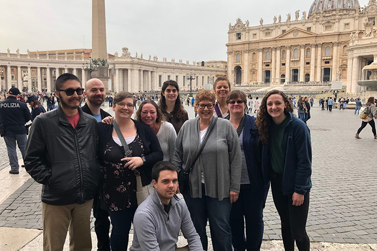 PNW students studying abroad in Rome.