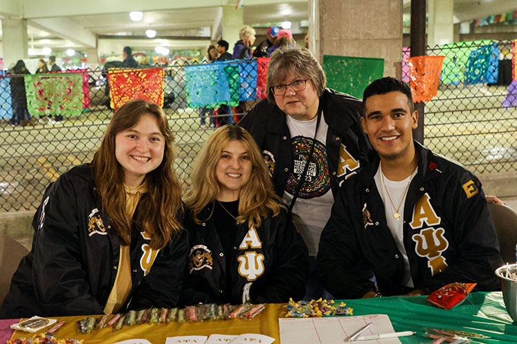 PNW students hosting a table in celebrating of Hispanic Heritage month