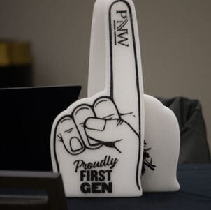 Proudly First Gen foam finger