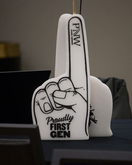 Proudly First Gen foam finger