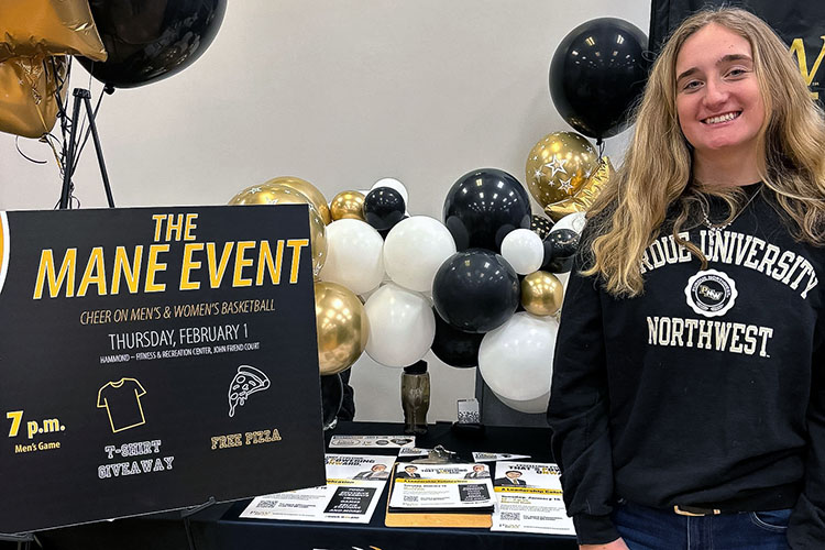 A student at a PNW resource fair