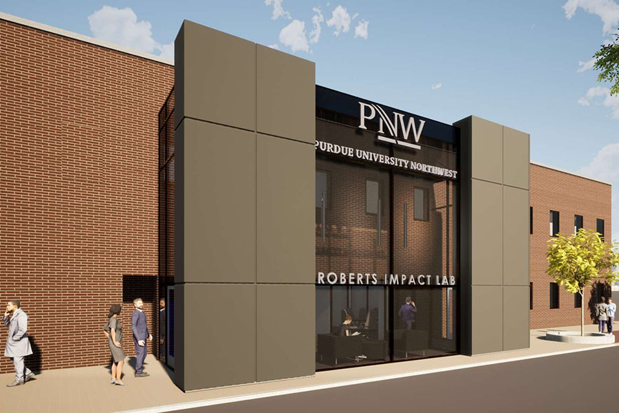 Rendering of the Roberts Impact Lab in downtown Hammond