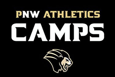 Graphic: "PNW Athletics Camps" followed by the athletics logo