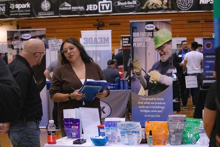 Visitors interact at our STEM Career Expo